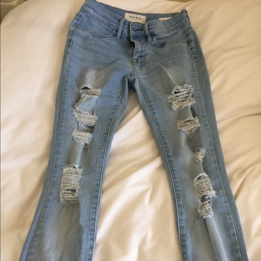 Pacsun Distressed light wash jeans